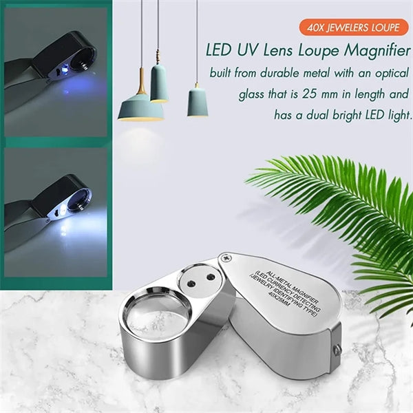 40X Jewelers Loupe Magnifier Magnifying Glasses