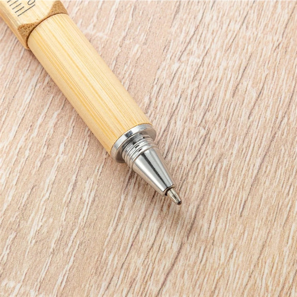 Bamboo Multi Tool Pen 6-In-1 Stylus