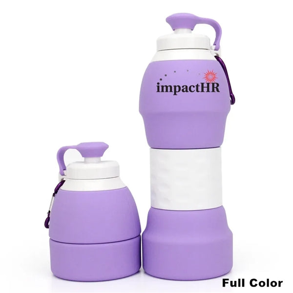 20 oz Collapsible BPA Free Sports Silicone Water Bottle