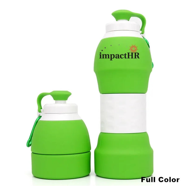 20 oz Collapsible BPA Free Sports Silicone Water Bottle