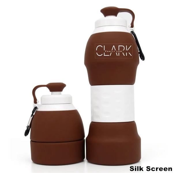 20 oz Collapsible BPA Free Sports Silicone Water Bottle