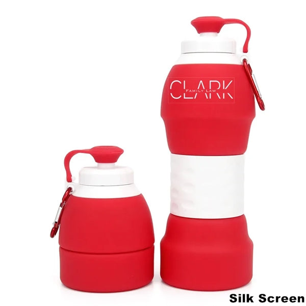 20 oz Collapsible BPA Free Sports Silicone Water Bottle