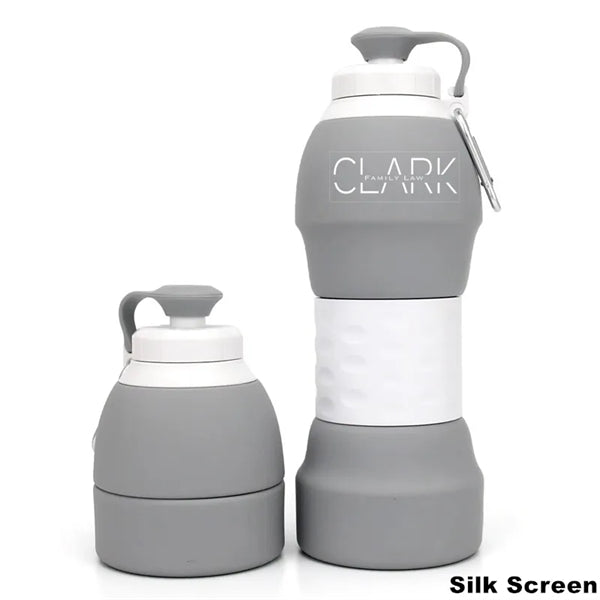20 oz Collapsible BPA Free Sports Silicone Water Bottle