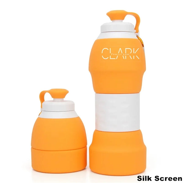 20 oz Collapsible BPA Free Sports Silicone Water Bottle