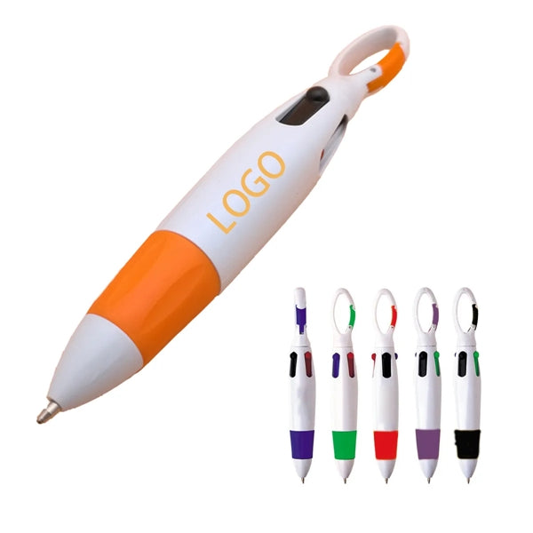 4-Color Carabiners Note-Taking Pen