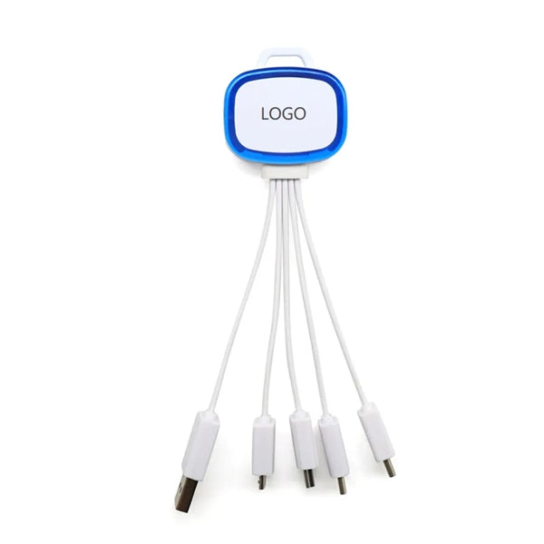 New 4 In 1 Illuminated Keychain Charging Cable
