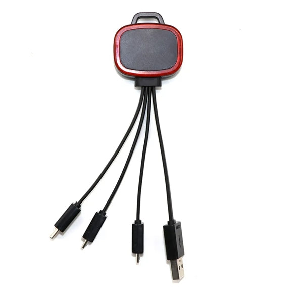 New 4 In 1 Illuminated Keychain Charging Cable