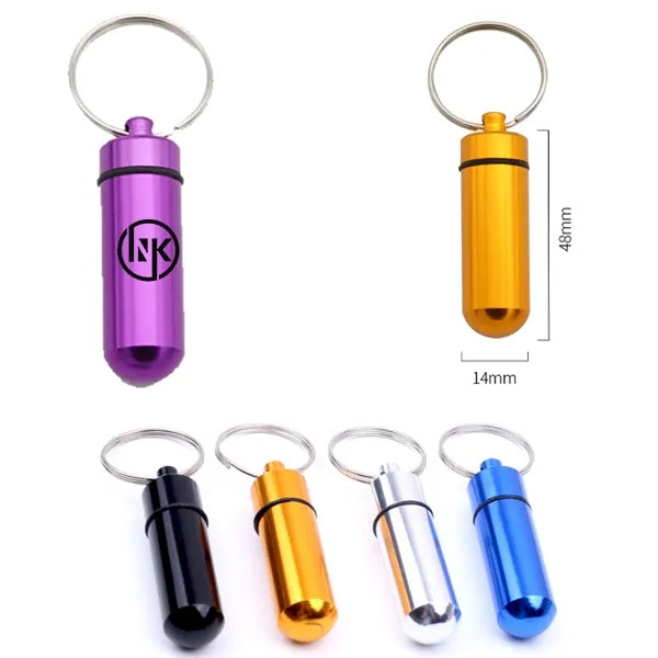 Aluminum Medicine Can With Keychain