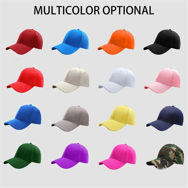 Adjustable 100% Cotton Baseball Cap