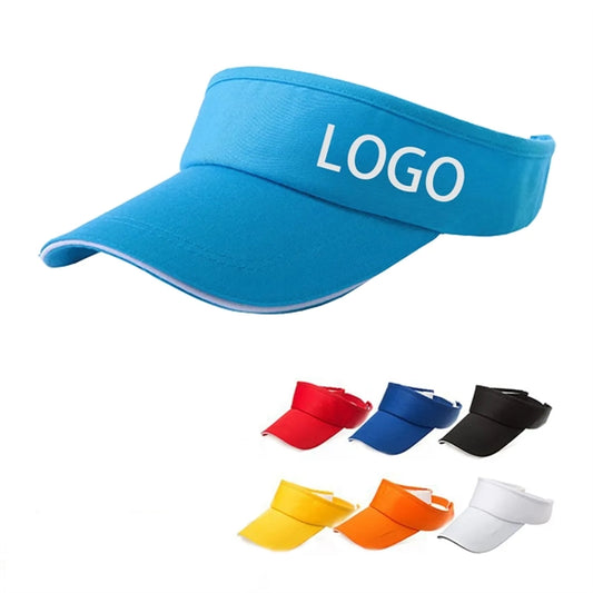 Adjustable 100% Cotton Empty Top Baseball Cap/ Visor