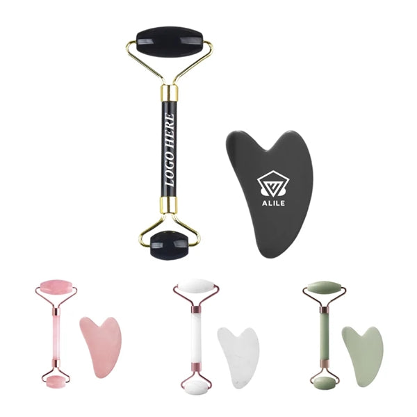 Head Face Massage Roller and Scraping Board Kit