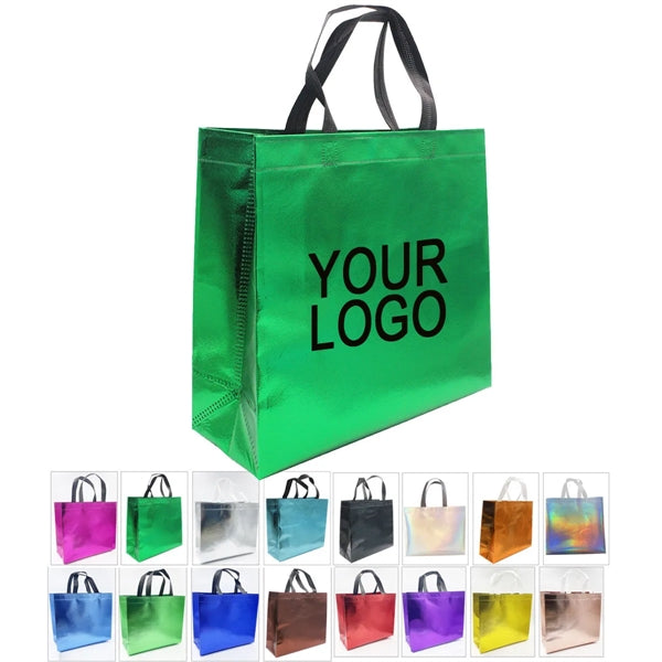Glossy Glitter Gift Non-Woven Tote Bags