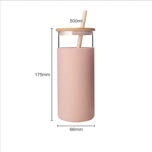 Glass Cups With Straw