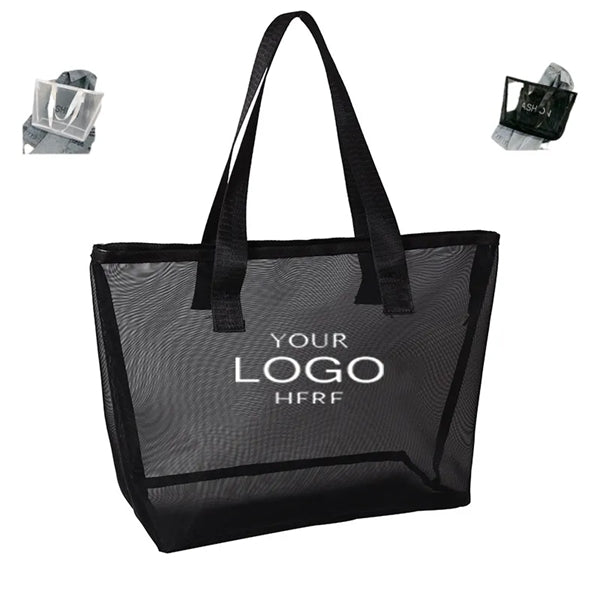 Black mesh handbag