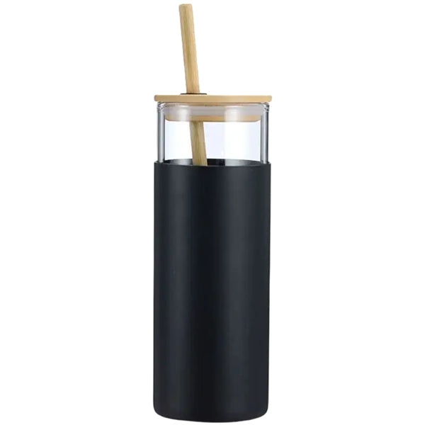 20 OZ Glass Tumbler With Straw And Silicone Sleeve