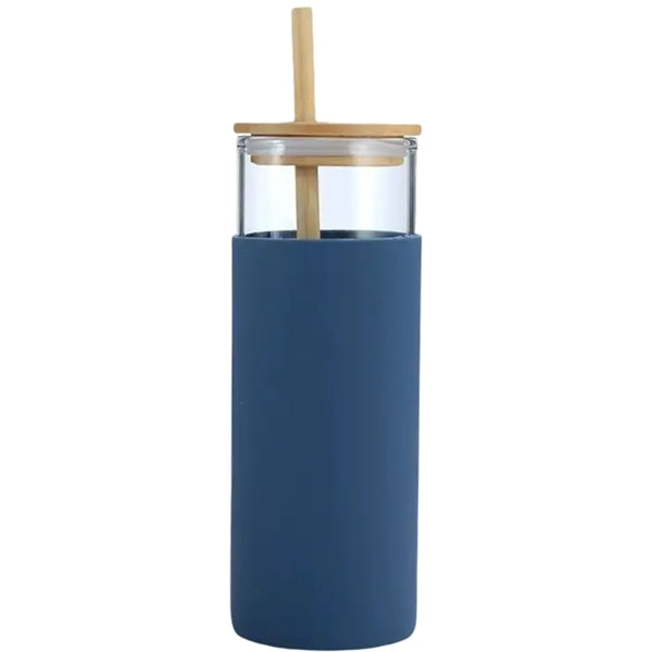20 OZ Glass Tumbler With Straw And Silicone Sleeve