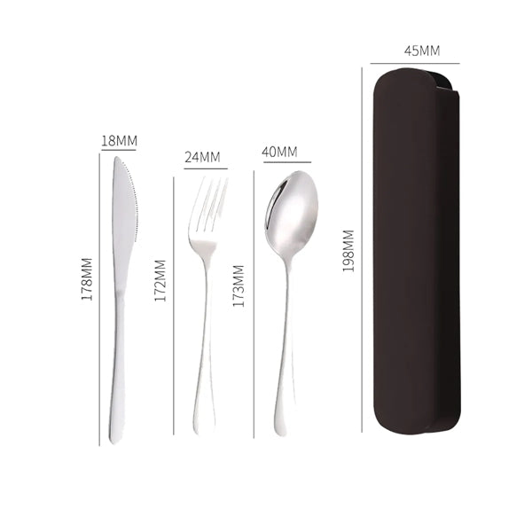 Portable Stainless Steel 3pcs Cutlery Set