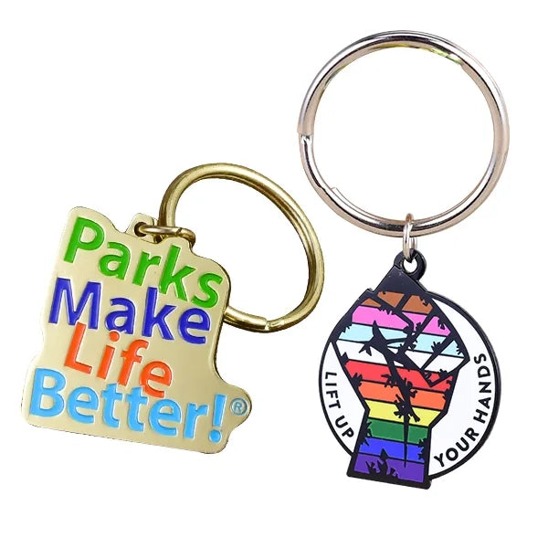 Hard Enamel Key Chain 1.25"