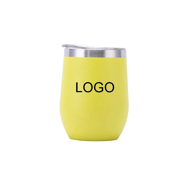 12 oz Stainless Steel Wine Tumbler with Lids