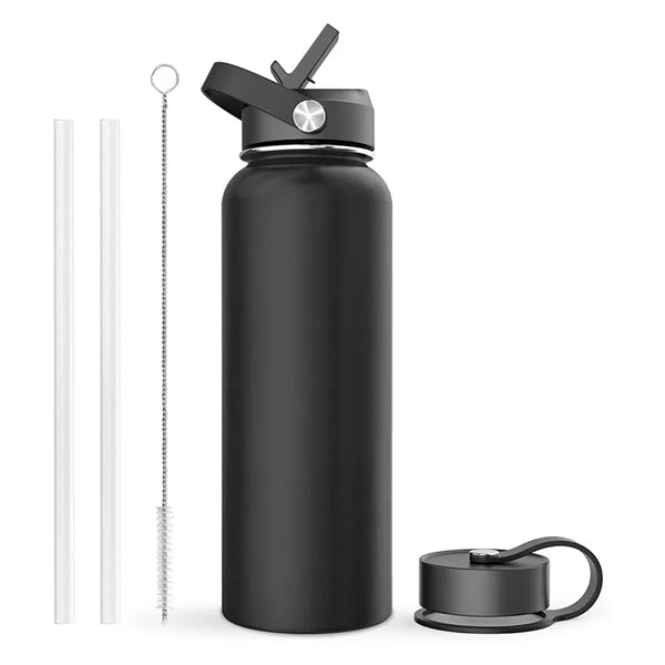 32oz Insulated Water Bottle with Straw Lid and Flex Cap