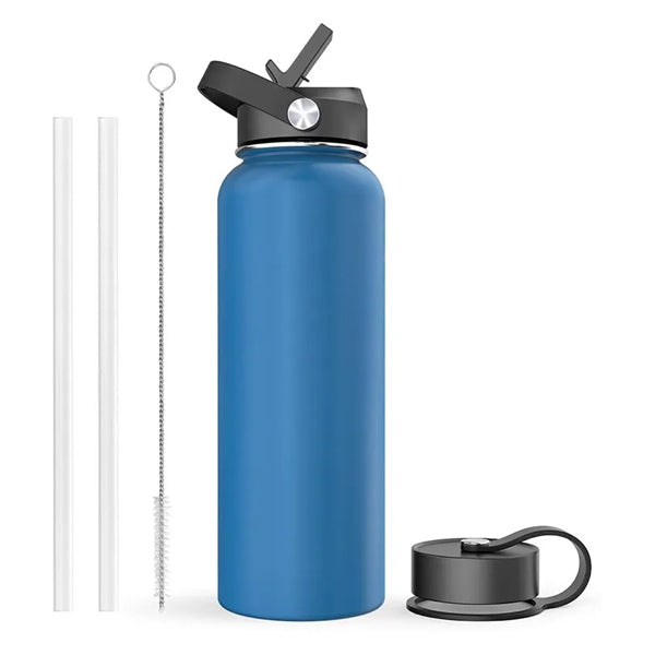 32oz Insulated Water Bottle with Straw Lid and Flex Cap