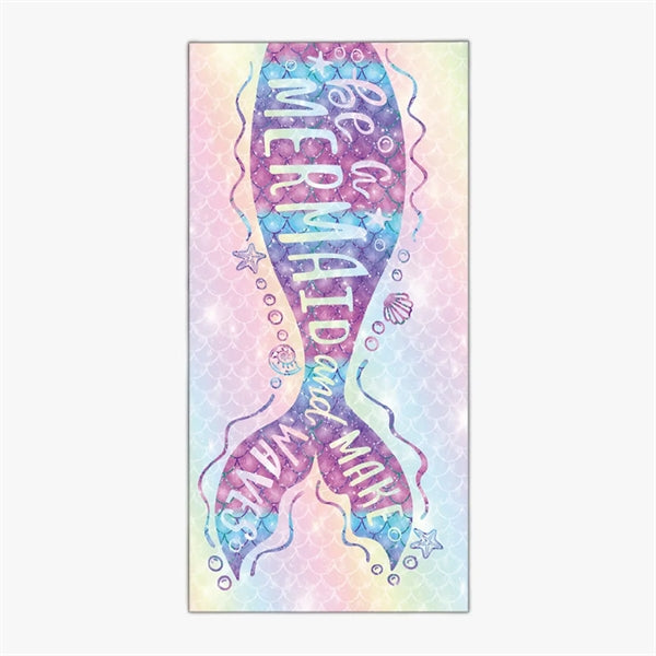 Mermaid Microfiber Quick Dry Swim Towel Blanket for Adult