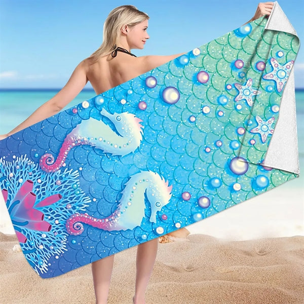 Mermaid Microfiber Quick Dry Swim Towel Blanket for Adult