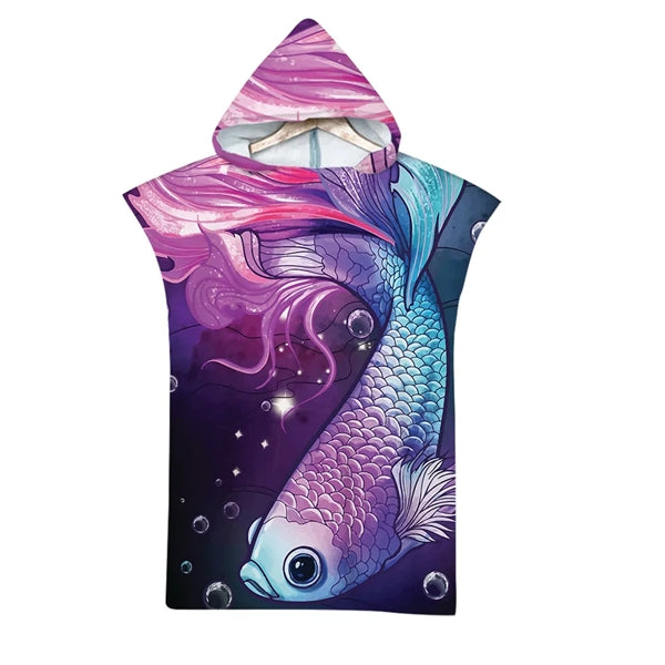 Quick Dry Pool Swim Beach Towel with Hood Changing Bath Robe