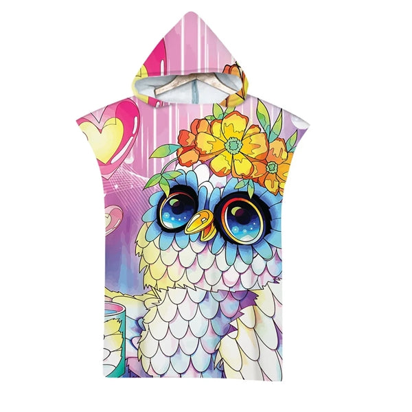 Quick Dry Pool Swim Beach Towel with Hood Changing Bath Robe