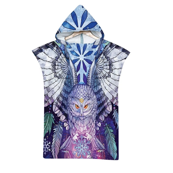 Quick Dry Pool Swim Beach Towel with Hood Changing Bath Robe