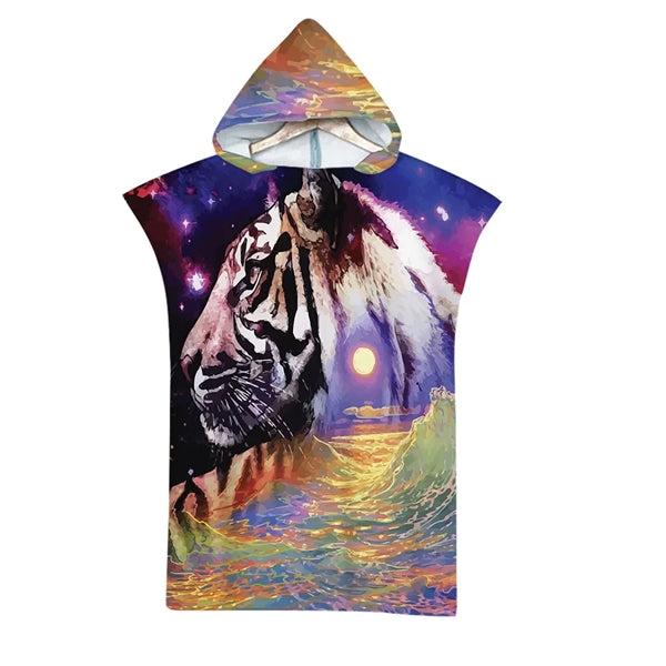 Quick Dry Pool Swim Beach Towel with Hood Changing Bath Robe