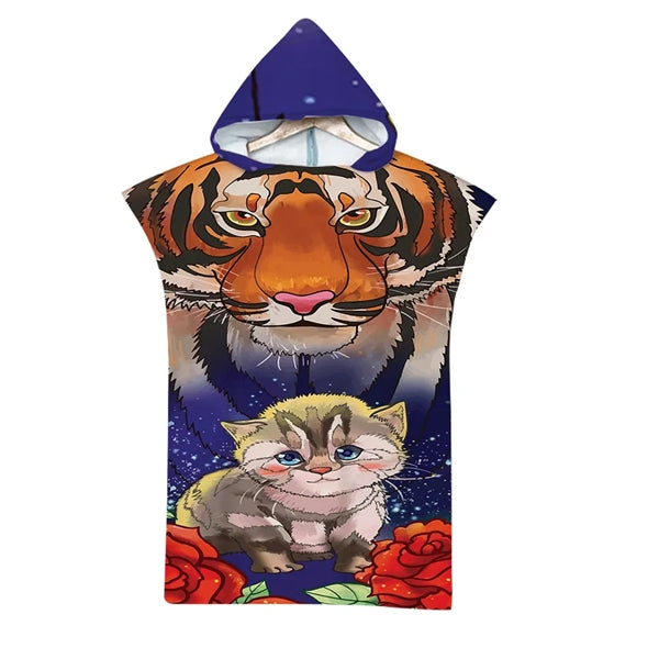 Quick Dry Pool Swim Beach Towel with Hood Changing Bath Robe