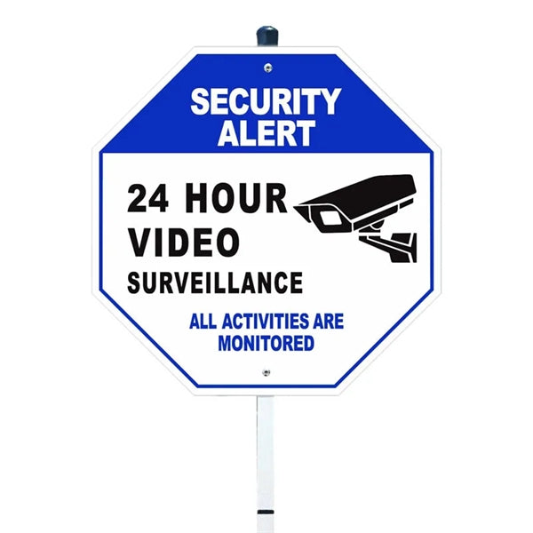 10" x 10" Aluminum Yard Warning Sign with Stake