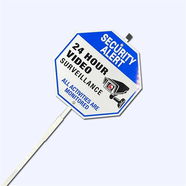 10" x 10" Aluminum Yard Warning Sign with Stake