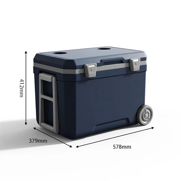 Insulated Portable Cooler with Heavy Duty Wheels