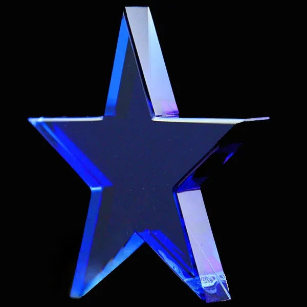 Colored Crystal Star Paperweight