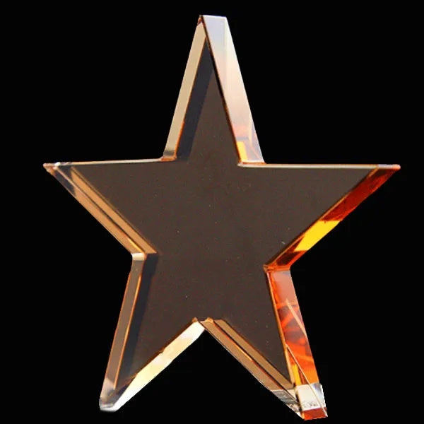 Colored Crystal Star Paperweight
