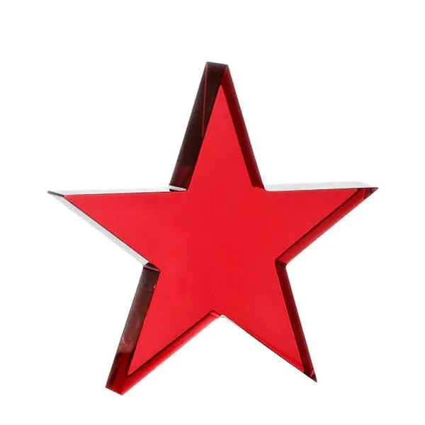 Colored Crystal Star Paperweight