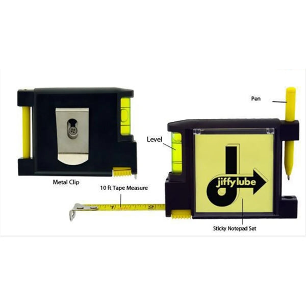 4-in1 Tape Measure with Level, Paper & Pen