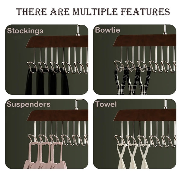 Multifunctional High Grade Solid Wooden Suit Hangers