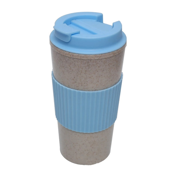 Double-Wall Portable 16Oz Wheat Straw Coffee Mug