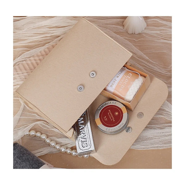 Felt Tote Bag With Wooden Handle