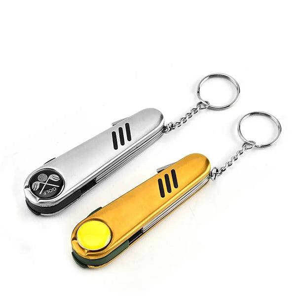5 in 1 Kit Portable Multi-Pocket Golf Knife W/ Keychain
