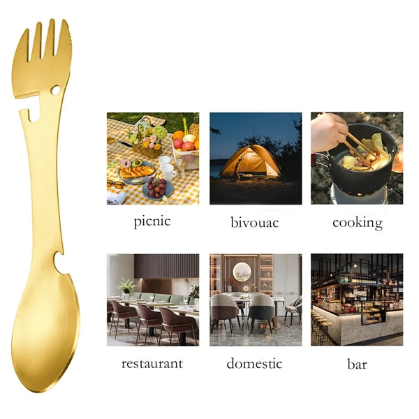 Camping Spoon Fork Bottle Opener