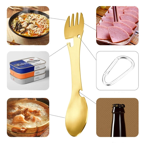 Camping Spoon Fork Bottle Opener