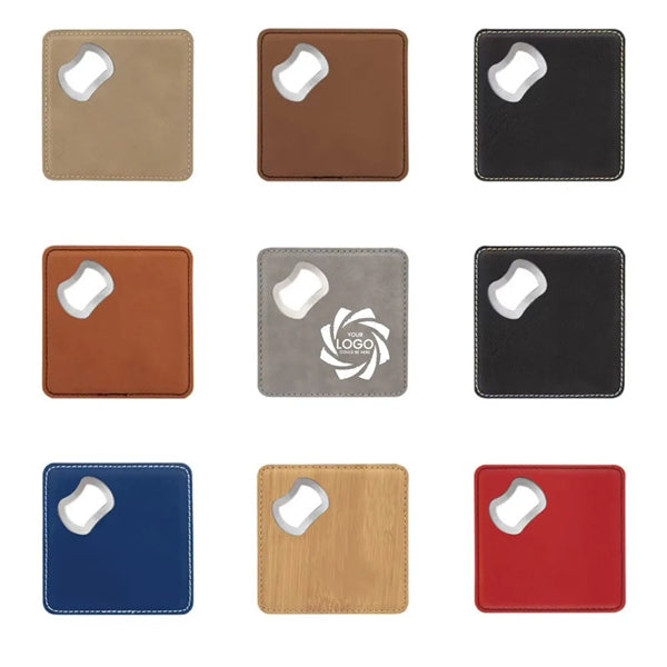 Bottle opener with coaster