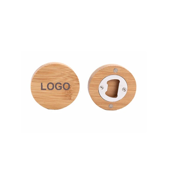 Magnetic Bamboo Beer Bottle Opener 2 1/2"