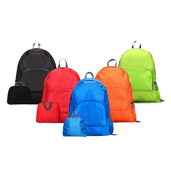 Waterproof Folding Diamond Plaid Backpack