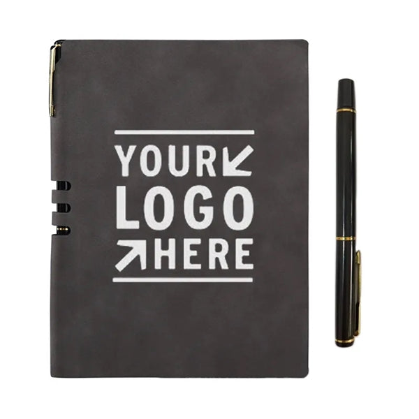 A5 Leather Notebook With Pen