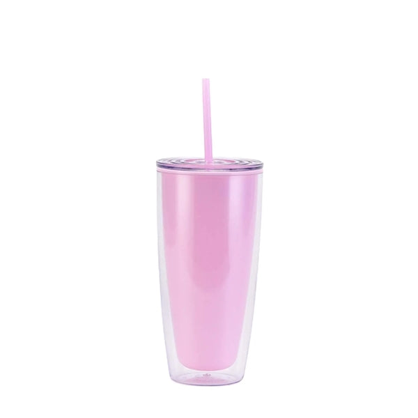 25OZ Double Wall Plastic Tumbler With Lid